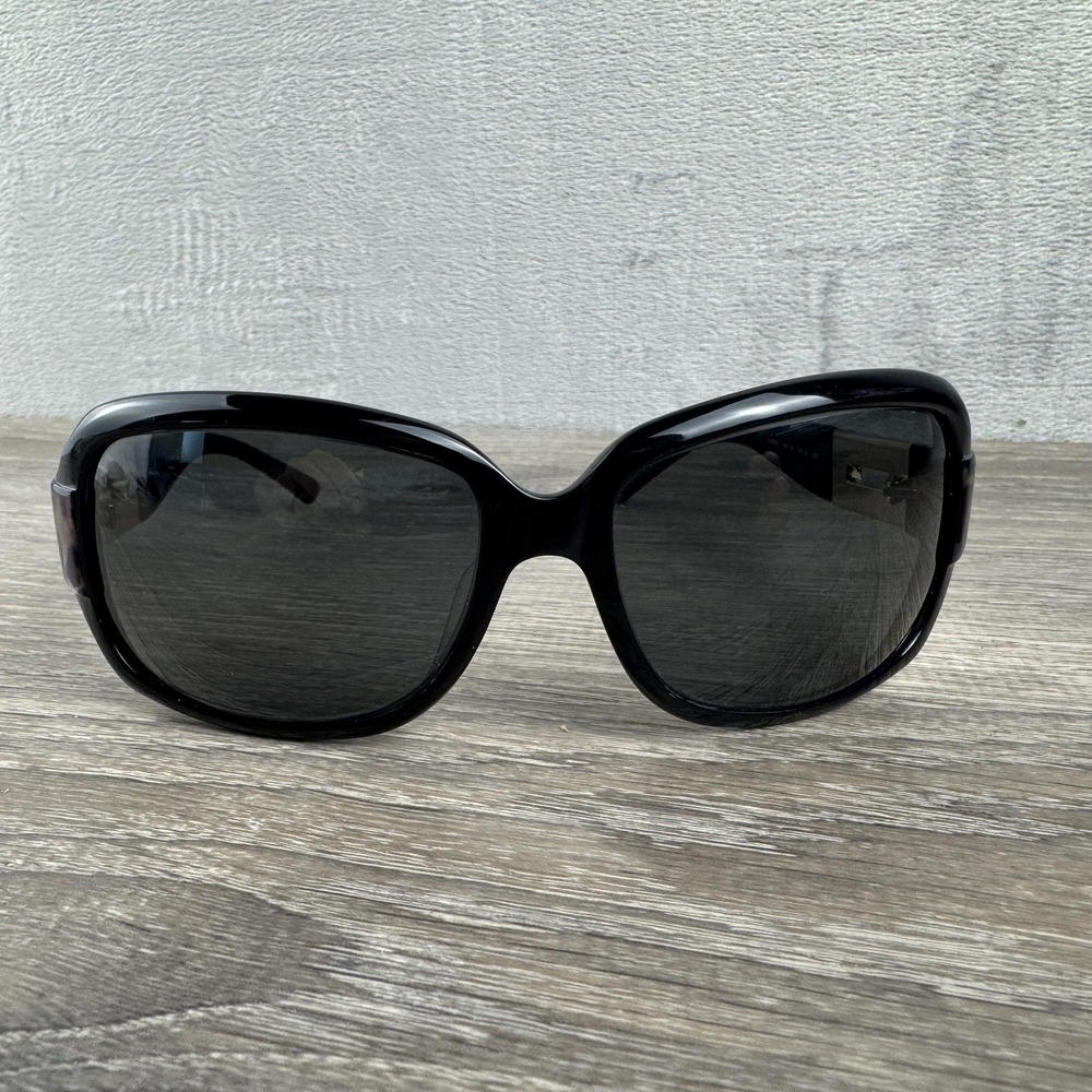 Jimmy Choo Sunglasses Womens Black Leopard Oversized Square 59-16 120 Essie/S